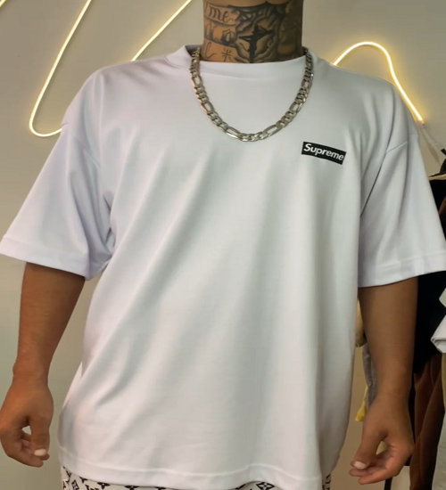 Camisa Oversized Malha Suedine